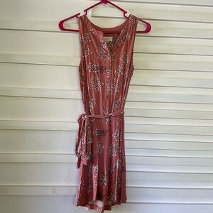 Loft like new floral sundress with button front